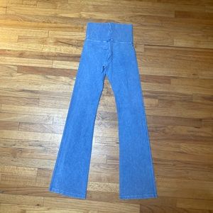 Blue Mineral Wash Yoga Pants